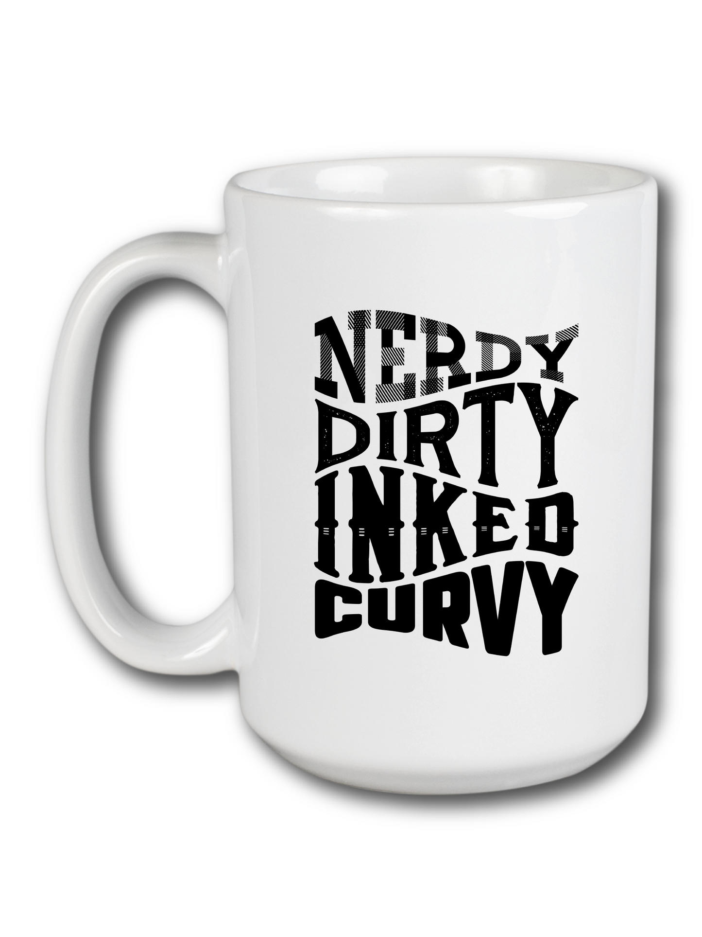 Nerdy Dirty Inked Curvy Mug