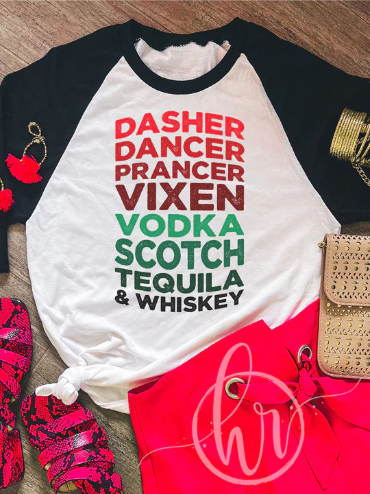 Dasher Dancer Prancer Vixen Vodka Scotch Tequila & Whiskey