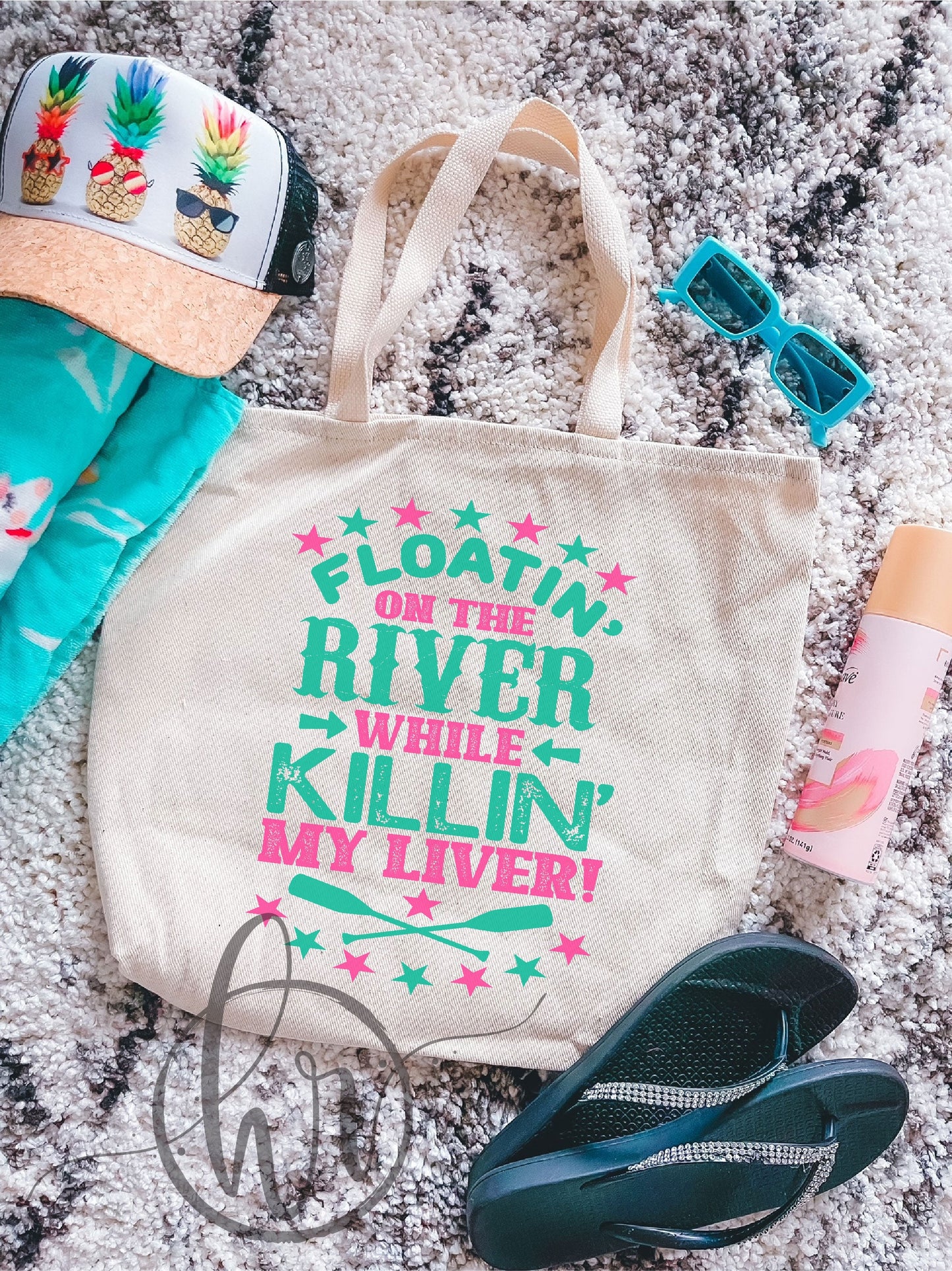 Floatin' The River While Killin' My Liver! Tote Bag