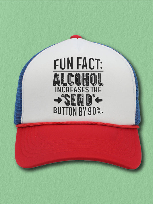 Fun Fact: Alcohol Increases The Send Button By 90% - (Hat)